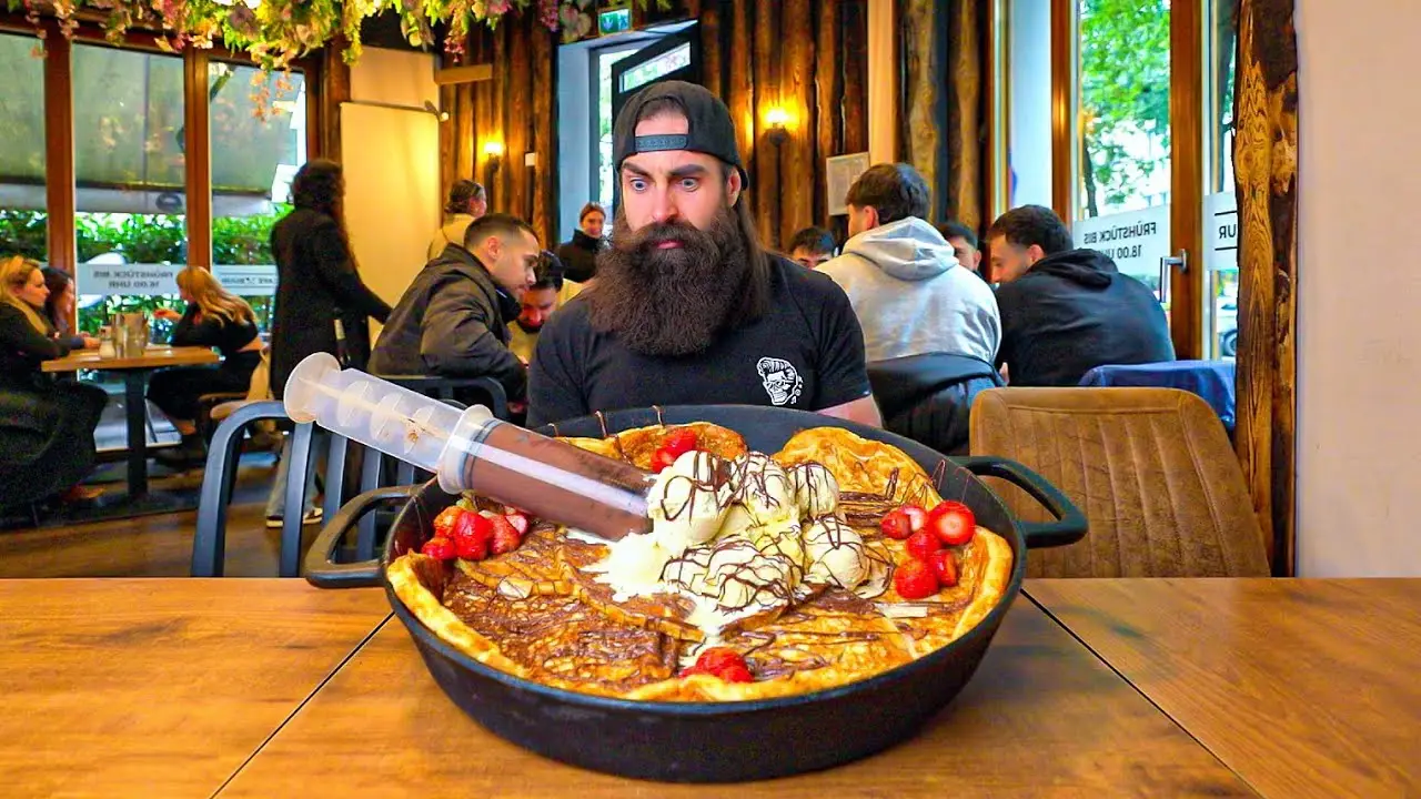 I ATTEMPTED THAT HUGE VIRAL PANCAKE CHALLENGE...WHICH HAS NEVER BEEN BEATEN! | BeardMeatsFood