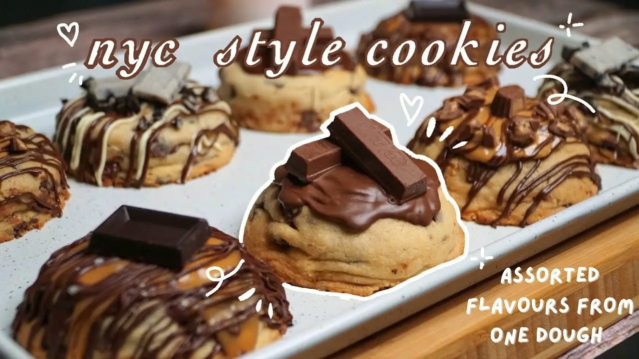NYC Style Chocolate Chip Cookies 🍪 | Assorted Flavours From One Dough ♡